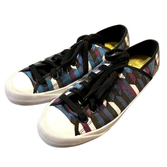 Kate Spade Saturdays PF Flyers Cap Toe Sneakers - Green/Blue/Purple - 8 - Picture 4 of 10